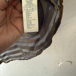 I Love H81  Sheer Striped Racerback‎ Tank Top S High Low Hem Gold Gray Photo 4