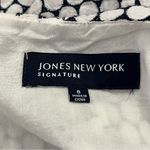 Jones New York Signature Eyelet A-Line Skirt Contrast Hem Navy White 8 Photo 2