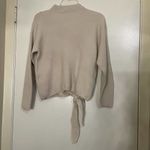 Rebecca Taylor wool tan knit high neck tie waist sweater size medium Photo 5