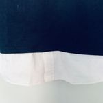 Loft Navy Blue Pullover Sweater With Faux White Shirt Photo 6