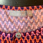 Ellie Kai Geometric Print 3/4 Sleeve Stretch Dress 4 Travel Packable Preppy Purple Photo 2