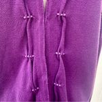 Coldwater Creek  Silk Blend Purple Cardigan Sweater Sz S Photo 8