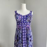 Apt. 9 Y2K  Blue Purple Floral Paisley Maxi Sun Dress M Photo 1