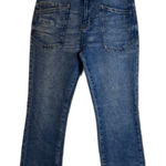 Kensie Jeans The Savannah High Rise Flare Crop Denim Jeans Size 4/27 Boho Photo 0