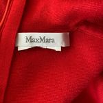 Max Mara  Red Knit Sleeveless Back Zipper Stretchy Chic Minimalist Sweater Dress Photo 5