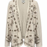 Lucky Brand  Cream Patterned Women's Cardigan Photo 0