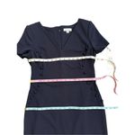 Calvin Klein Scuba navy crepe button detail sheath dress size 8 Photo 3