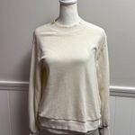 Nation Ltd  Long Sleeve Pullover Sweatshirt Top Mock Neck Ivory White Small S Photo 12