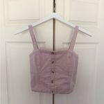 Abercrombie & Fitch Lavender Lilac Tank Top Boning Button Down Crop Tank Size M Photo 1