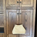 Stella Bianca leather straw crossbody bag purse gold chain Tan Photo 1