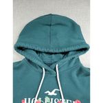 Hollister Womens Sweatshirt Size M Forest Green Hoodie Pullover Kangaroo Pocket Photo 4