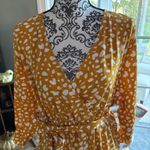 SHEIN  size 1XL mustard color print maxi dress Photo 7