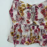 Waif Magenta Daisies Floral Eyelet Peplum Cami Top Photo 2