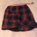 Lush Clothing Lush plaid miniskirt red black size S asymmetrical academic schoolgirl Photo 5
