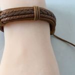 Genuine Leather Bracelet Brown Photo 3