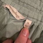 Soft Surroundings  Green Metallic Striped Linen Blend Pants Size XL Photo 4