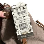 The Sak Brown and Tan Croc-Embossed Tote Bag with Embroidered Guitar Strap Photo 2