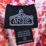 Angie Women’s Boho Floral Print Multicolor Keyhole Tie Smocked Back Mini Dress Photo 7