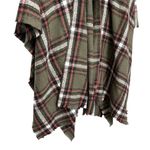Old Navy Women's  green plaid poncho blanket shawl one size Photo 2