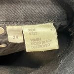 Reformation High Waist Skinny Jeans Destroyed Faded Black Denim Size 24 Photo 12