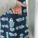Melly M Delray Dress Fish Print Blue Size M Photo 2