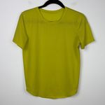 Lululemon  High Neck Running and Training T-Shirt Yellow Serpentine Womens Size 4 Photo 2