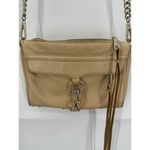 Rebecca Minkoff Crossbody Chain Strap Tan MAC Purse Shoulder Bag Leather Photo 2