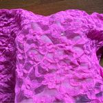 Vanity Hot Pink Stretchy Lace Top, 2XL Size 2X Photo 6