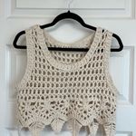 POL  Beige Crochet Tank Top Photo 7