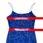 Iz Byer Vintage  Blue Mesh Midi Slip Dress‎ S Y2K Fairy Asymmetrical Made In USA Photo 8