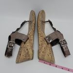 dexflex comfort Dex Flex T Strap Metallic Thong Wedge Sandal Gem Stone Jeweled Size 8.5 Photo 5