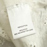 AQUA  x BLOOMINGDALE'S | Ruffle Eyelet Collar Flutter Sleeve White Cotton | Large Photo 9