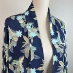 Gap  Women's Floral Kimono Cardigan Navy Open Front Lightweight Boho Size XL Photo 1