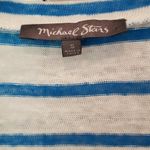 Michael Stars 💕💕 Blue Striped V-neck Tee 100% Linen Small S NWOT Photo 5