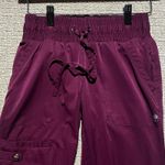 HH Works By Healing Hands Woman's XXS Maroon Scrub Pants‎ Pockets Photo 2