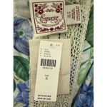 Anthropologie  Especia Lace Button Front‎ Marigold Top Blue Motif Size Small Photo 5