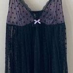 Adore Me Black Polka dot Mesh Babydoll Slip Lingerie Photo 0