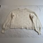 Madewell cream floral pointelle sweater Photo 3