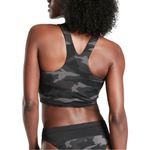 Athleta A-C Freestyle Camo Gray High Neck Bikini Crop Top SMALL Photo 1