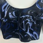 Athleta  Exhilarate Blue Velvet Swirl Crop Top Size Small Photo 5