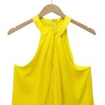 Meghan LA NWT  Aphrodite Maxi Dress Size Medium Yellow Halter Ruffle Slit Gown Photo 7