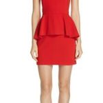 Alice + Olivia Dora Ember Peplum Fitted Dress in Red Photo 0