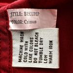 Ryan Michael Button Down Shirt Embroidered Floral Silk Cowboy Crimson Red Small Photo 5