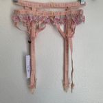 For Love & Lemons NWT  Sz S April Bloom Floral Cage Metallic Garter Belt Photo 4