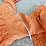 &merci NEW! &Merci Puff Sleeve Babydoll Mini Dress in Papaya Orange Size M Photo 6