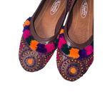 Sadin Multicolored Pakistani Khussa Shoes Flats Slip On Slippers size 8 Brown Photo 2