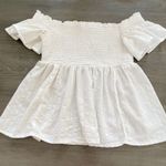 American Eagle Outfitters off the shoulder peplum white crop top size S Photo 7