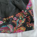 English Rose New  Metallic Floral Jacquard Mini Skirt Black Pink Photo 6