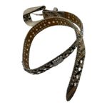 Nocona Brown Western Calf Hair Rhinestone Belt Size 26 Photo 4