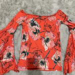 We The Free  People Top XS Birds of Paradise‎ Off The Shoulder Bell Sleeve Boho Photo 4